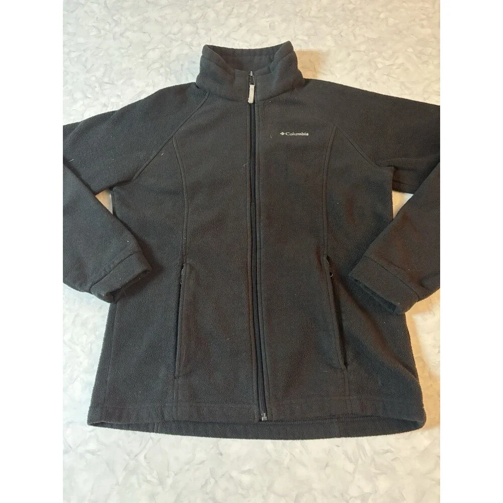 Columbia Benton Springs Black Full Zip Fleece Jacket Youth Size 18/20 (XL)